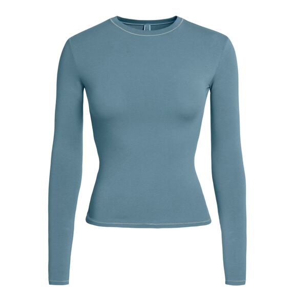 Skims cotton jersey long sleeve kyanite - size small - Picture 2 of 4